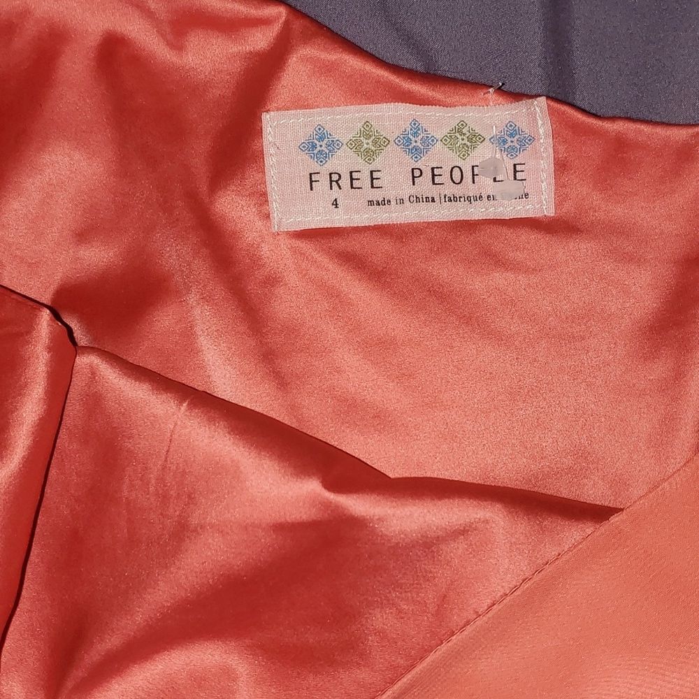 FREE PEOPLE Dancing in the moonlight Beaded dress sz 4 Papaya Coral Chiffon NWOT - Picture 9 of 14